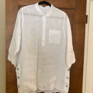 J Jill White Linen Top